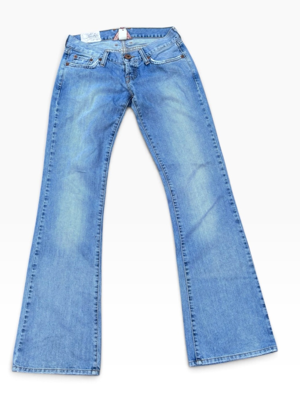 Lucky Brand Lil Lady Low Rise Flare Jeans Womens Col 05U Blue Wash Denim Y2K 25